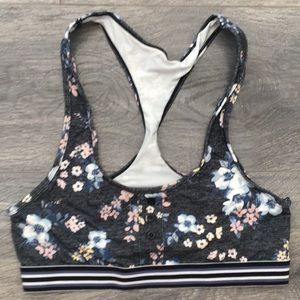 8/15 Never worn floral print pull over bralette
